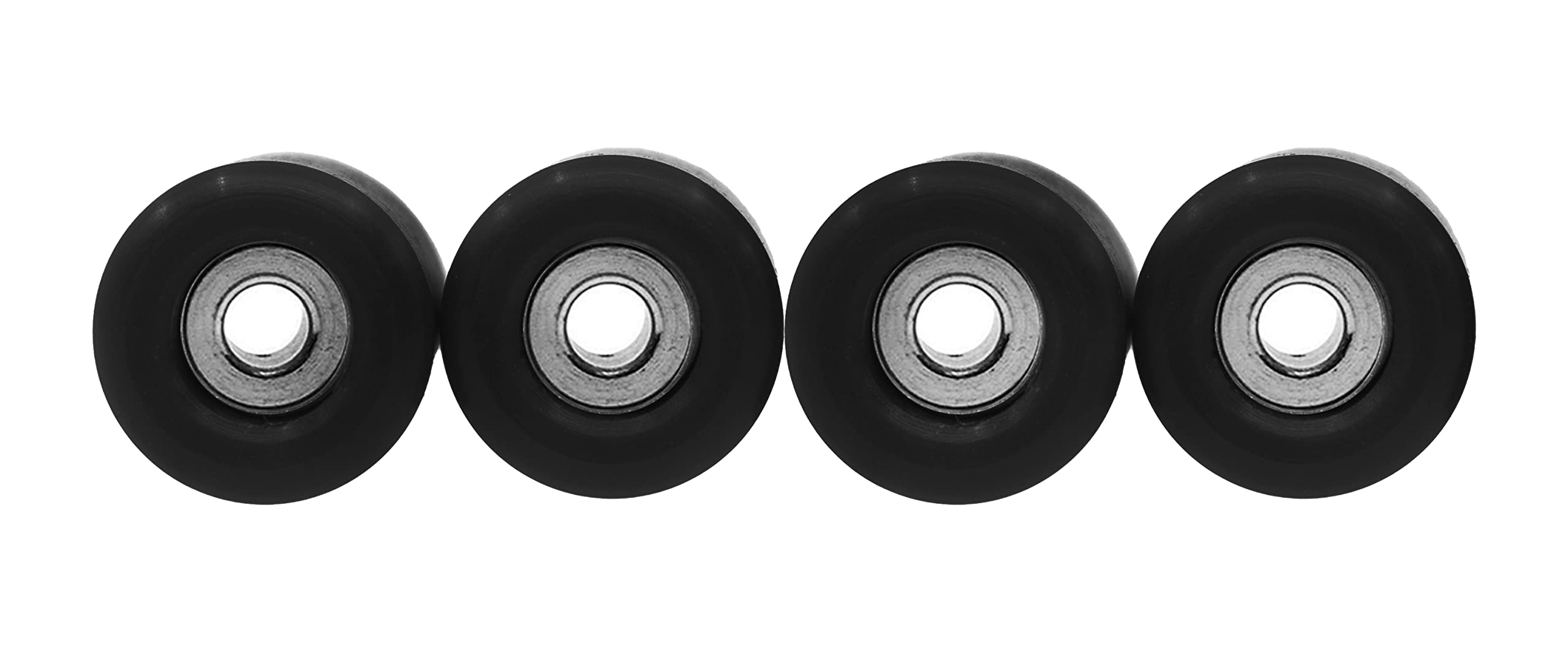 Teak Tuning Eco 85D CNC Poly Fingerboard Wheels - Street Shape, 7.5mm Dia., 5mm Wide - Black Colorway