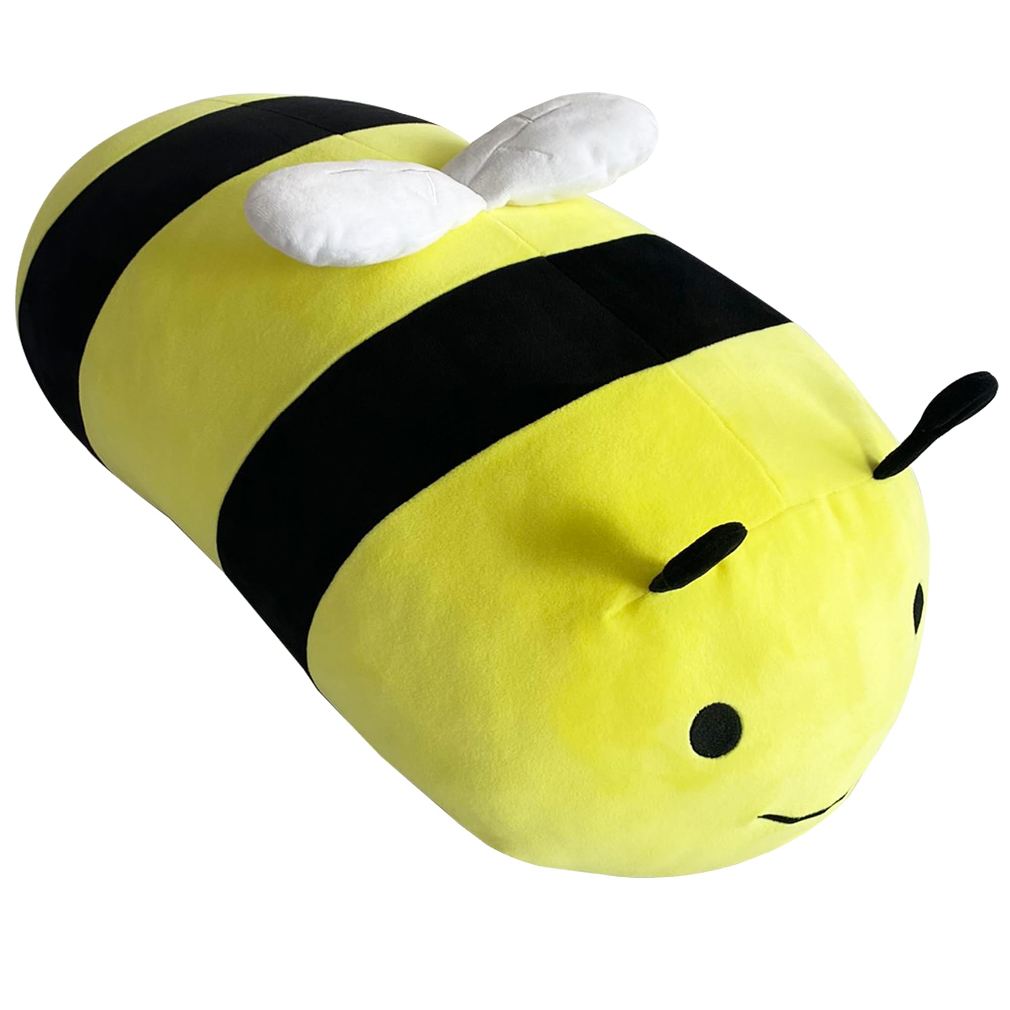 Pineapple Bee Plush Pillow, Giant Stuffed Animal Bee Plushie, Cute Stuffed Bee Plush Toy Birthday Gifts for Girls & Kids (24 inch)