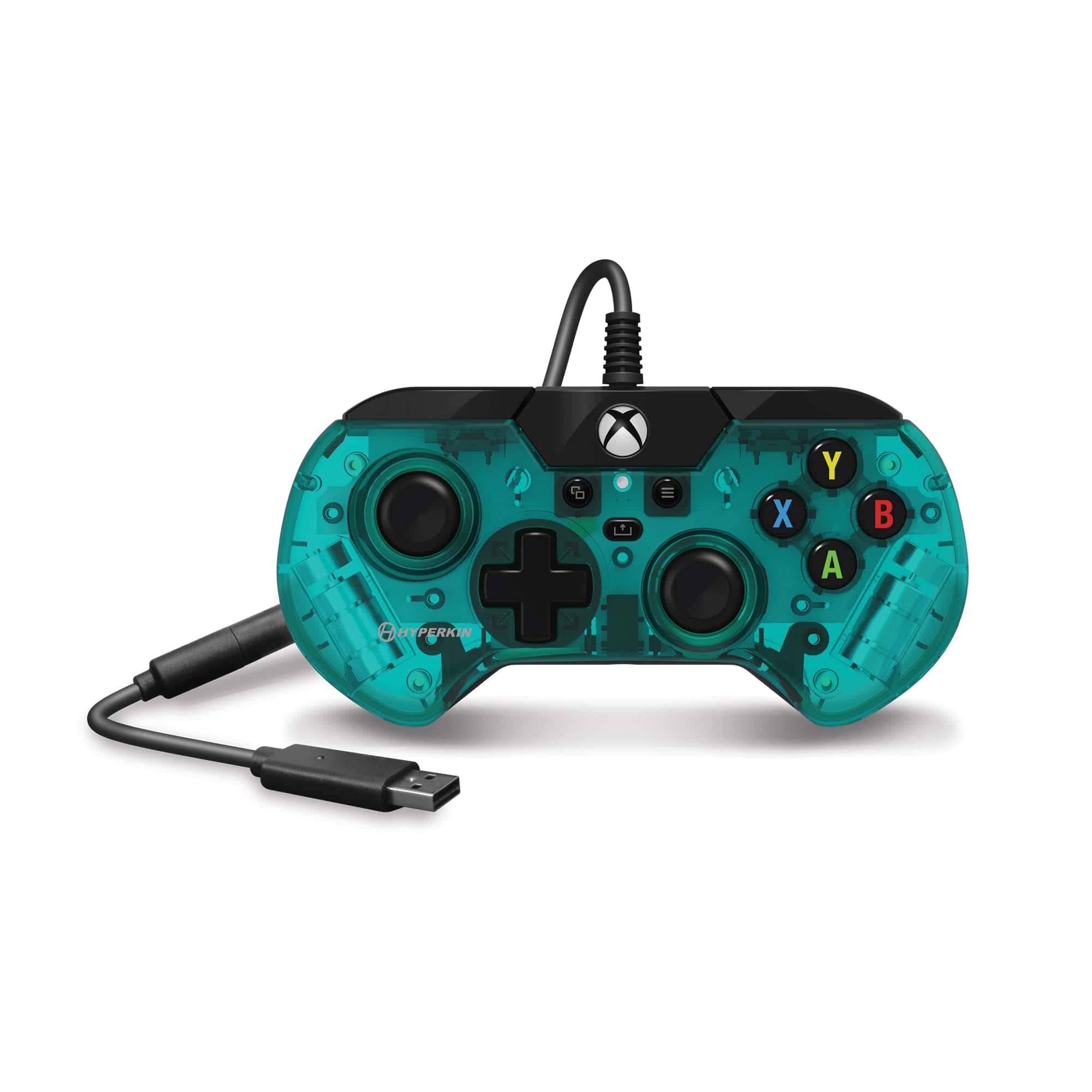 Hyperkin X91 Ice Wired Controller for Xbox Series X | S/Xbox One/Windows 10/11 - Officially Licensed By Xbox (Aqua Green)