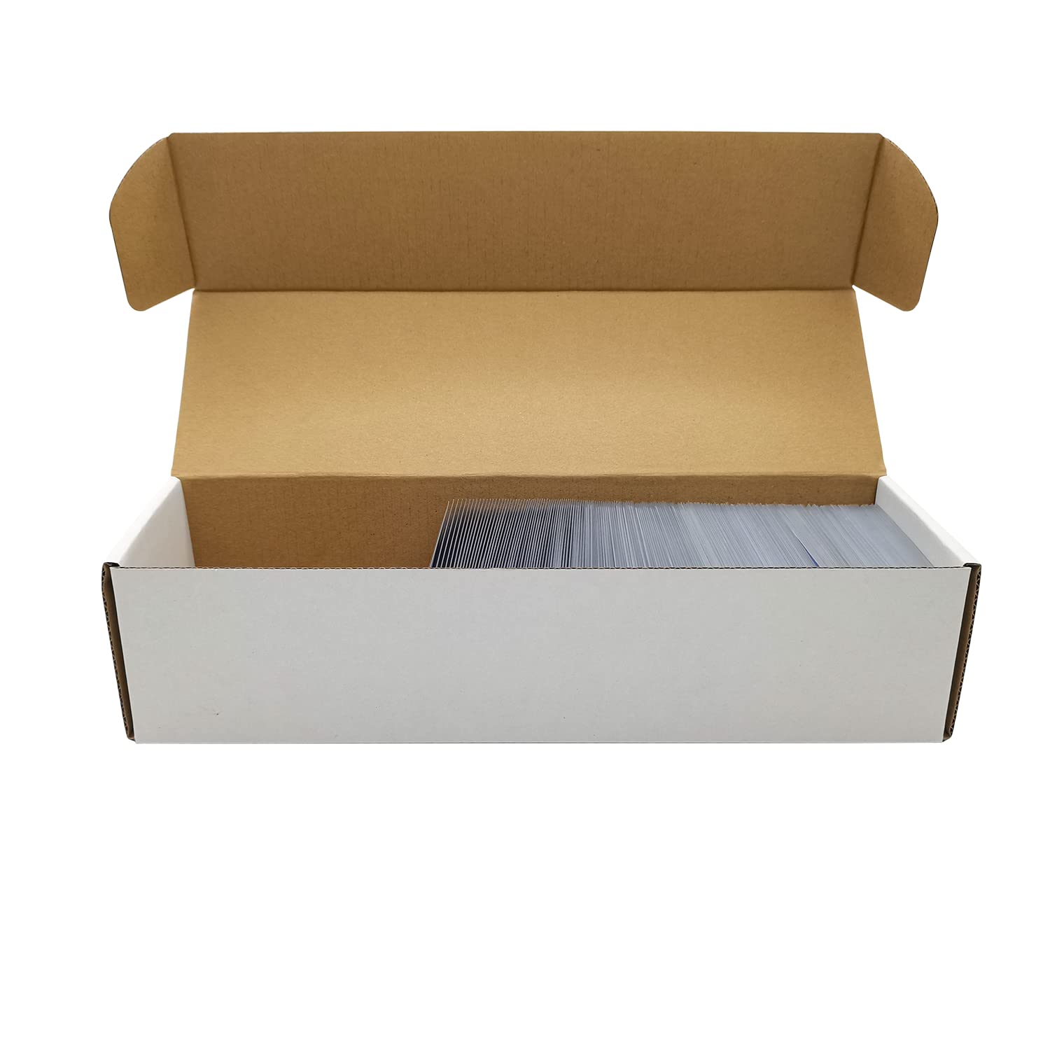 Fageverld Cardboard Storage Boxes with Dividers - For Baseball, Football, Sports Cards and MTG Playing Cards (6 Count)