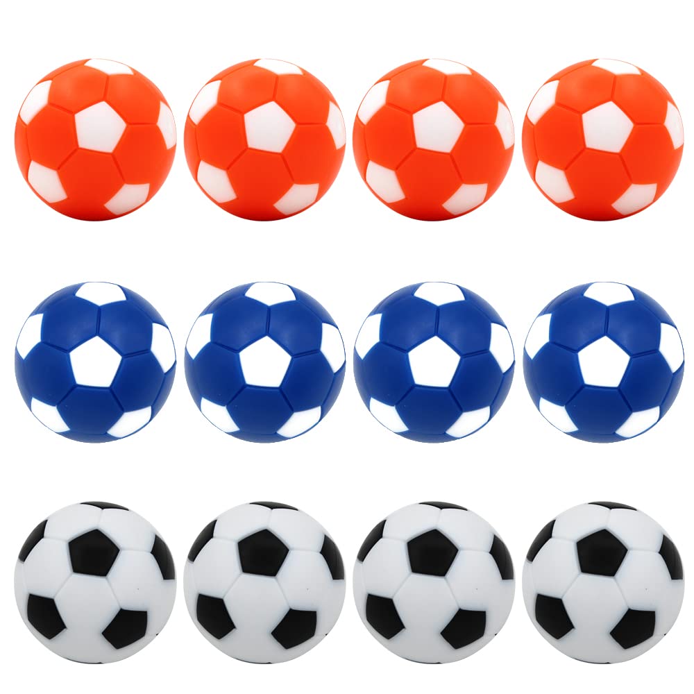 BQSPT 12 Pieces 32mm Foosball Balls Table Football Soccer Replacement Balls Multicolor Official Tabletop Game Balls Mini Foose Balls Accessory 12 Pack