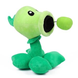 JHESAO 3 PCS Plants and Zombies Plush Plants Sets Zombies Toy Pea, 1 2 Stuffed Soft Gatling Pea Doll, Newspaper Zombie PVZ Plush Figure Doll New