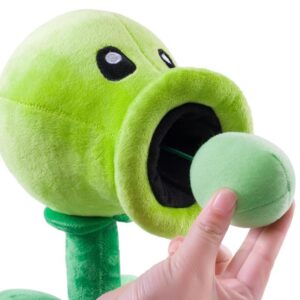 JHESAO 3 PCS Plants and Zombies Plush Plants Sets Zombies Toy Pea, 1 2 Stuffed Soft Gatling Pea Doll, Newspaper Zombie PVZ Plush Figure Doll New