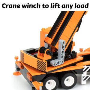 Block Builder Mobile Crane Building Block Set (475pcs) and Construction Tower Crane. Two Building Kits in one Set! Toy Blocks Suitable for Boys and Girls.