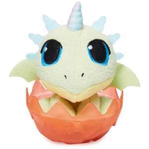 Dreamworks Dragons 6064914 Nine Realms, Crystal Plush Dragons, 3-inch, Kids Toys for Age 4 and Up (Styles May Vary), Multicolor