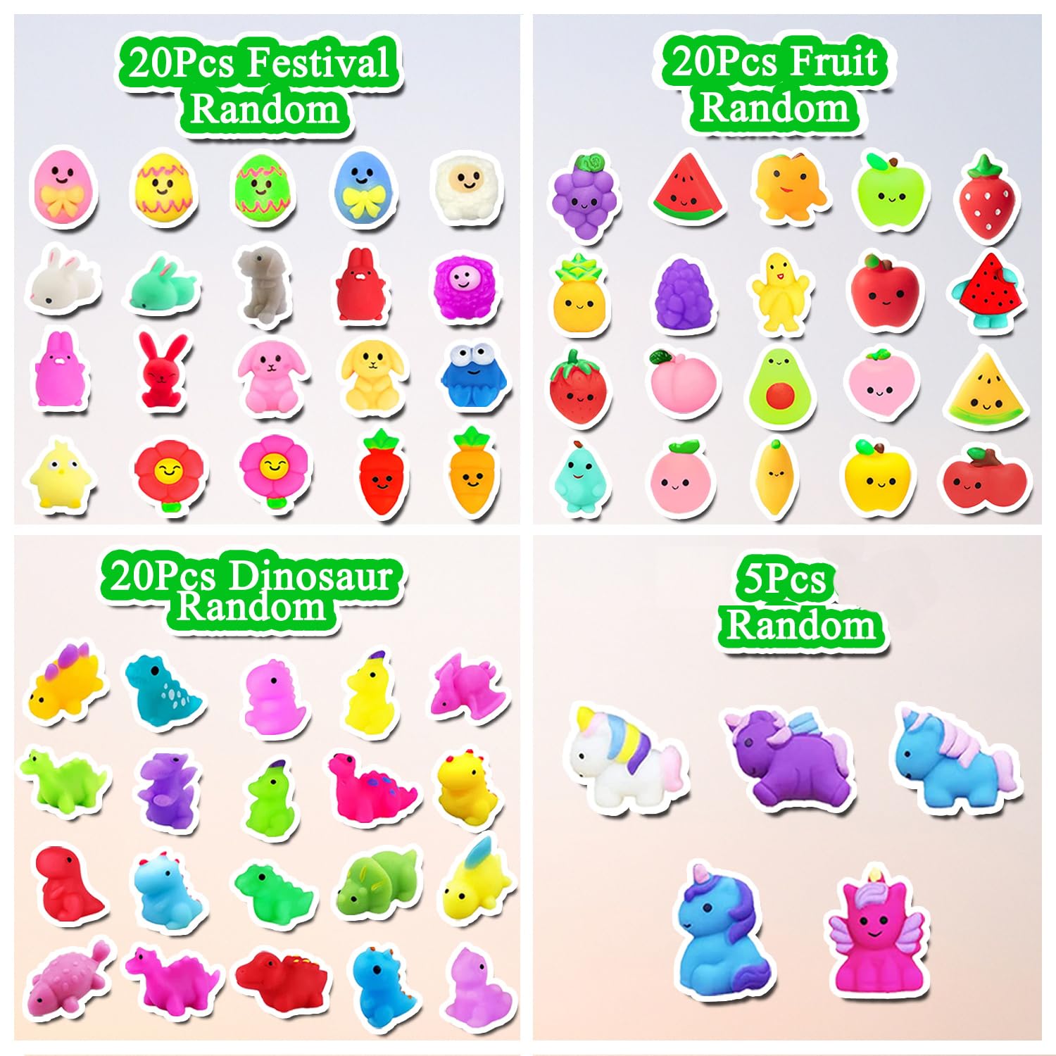 130Pcs Mochi Squishy Toys, Mini Kawaii Squishies Stress Relief Fidget Toys Bulk for Kids Party Favors, Birthday Gifts, Easter Egg Fillers, Valentines Goodie Bags ,Christmas Stocking Stuffers