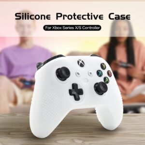 ECHZOVE Xbox Series X/S Controller Silicone Cover Case, Rubber Skin for Xbox Series X/S Controller - Clear