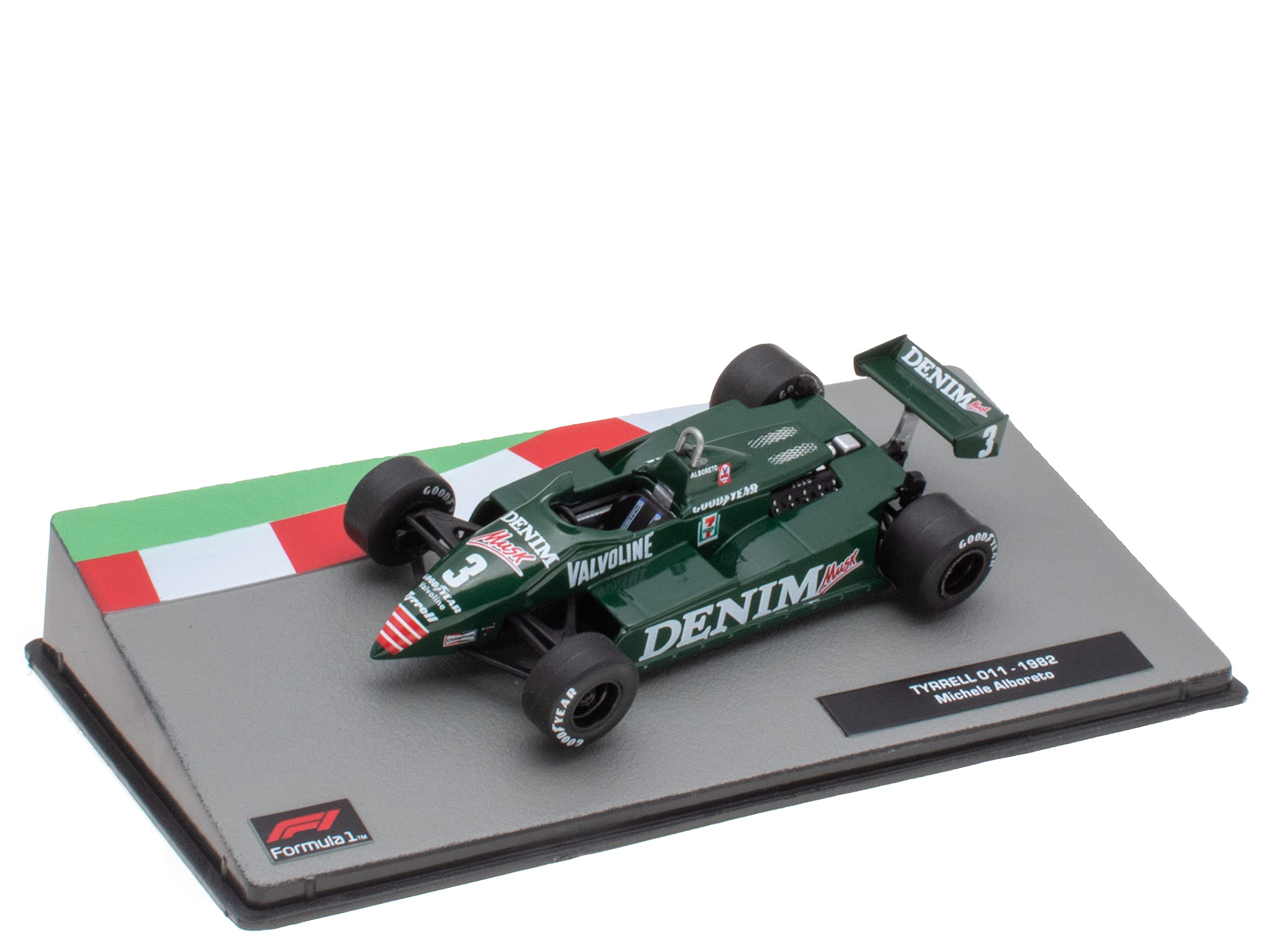 OPO 10 - Miniature car Formula 1 1/43 Compatible with Tyrrell 011 - Michele Alboreto - 1982 - F1 FD046