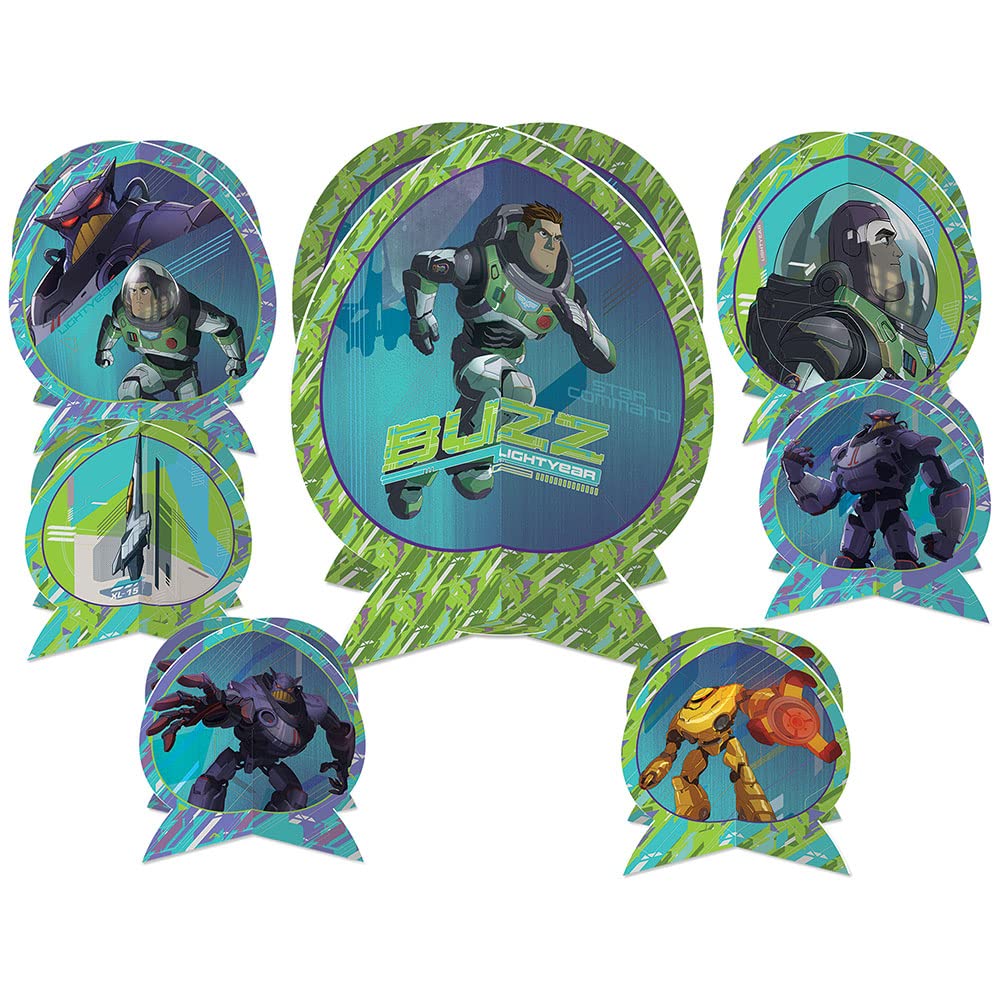 Buzz Lightyear Party Table Centerpiece Kit (27 Pc Set) - Vibrant, Action-Packed Decorations for Birthdays & Special Occasions