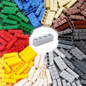 feleph 360 pieces 1x4 bricks classic parts building creative play blocks set toy classic accessories compatible with 3010 3066 major brick brands (multicolored)