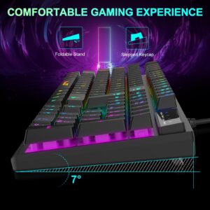 Gaming Keyboard and Mouse Combo, RaceGT USB Backlit 104 Keys Wired Keyboard Gaming, 7 Buttons 6400 DPI Gaming Mouse, Gaming Accessories Compatible with PC Laptop Computer