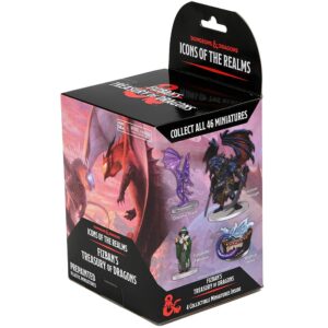 wizkids d&d icons of the realms: fizban's treasury of dragons - booster (set22) - contains 4 miniatures, pre-painted, pre-assembled, dungeons & dragons