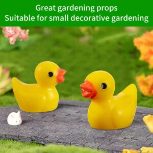 EKisemio 200 Pieces Mini Resin Ducks Yellow Tiny Duckies for School Project Accessories Miniature Characters Fairy Garden Landscape Aquarium Dollhouse Potted Plants Decorations