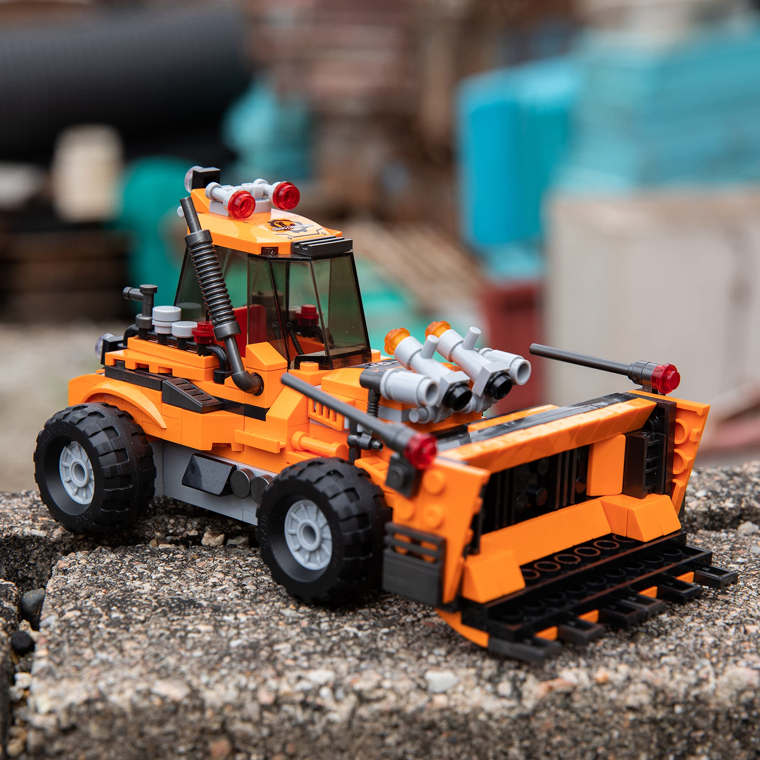 Block Builder Bulldozer Block Set (521pcs) and Construction Forklift. Two Building Kits in one Set! Toy Blocks Suitable for Boys and Girls.