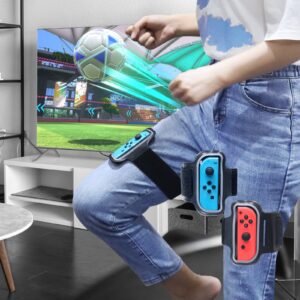 Switch Sports Accessories Bundle - EJGAEM 12 in 1 Accessories Kit Compatible with Nintendo Switch & OLED : Golf Culb,JoyPad Grips,Sword,Wrist Wrap,Comfort Leg Strap and Tennis Rackets