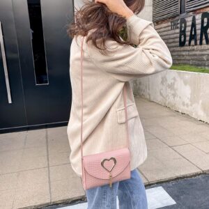 Black Shoulder Bag Handbag Shoulder Ladies Messenger Bag All-match Bag Fashion Bag Handbags for Women Shoulder Bags (Pink, One Size)