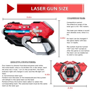 Kusntin Laser Tag Guns Set & Vests, Player Digital LED Display, Infrared Multi-Function Toy Gun, Arcade Gifts for Kids & Adults,Boys Girls for 8-12+ Years Old (Old Set of 4)