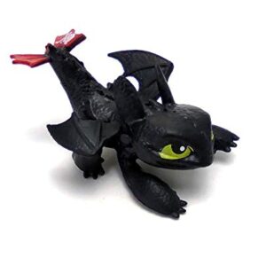 Toysvill Dragons (Set 8 pcs) - Mini Action Figures: Toothless (Night Fury), Deadly Nadder, Gronckle, Hideous Zippleback, Hotburple, Monstrous Nightmare, Terrible Terror