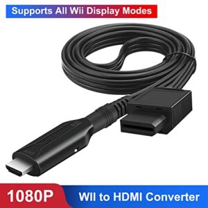 Wiistar Wii to HDMI Converter Wii HDMI Adapter Cable 1m/3.2ft 1080P for Full HD Device Video Converter 720/1080P Supports All Wii Display Modes