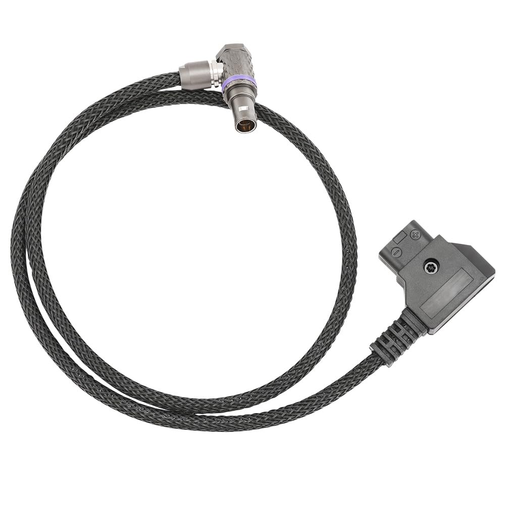 2-Pin Right-Angled to D-tap/P-tap Power Cable for Teradek/SMALLHD/ARRI/RED/TILTA/Paralinx/Preston/Hollywood/Switronix/Panasonic Cable Made with Super Soft wire17.3 inches