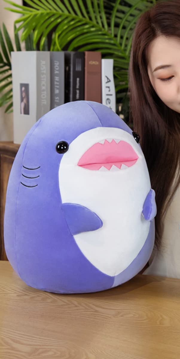 COSGOO 17 Inch Soft Purple Shark Plush Hugging Pillow Cute Shark Stuffed Animal Plushies Shark Doll Toy Kids Stuffed Animals Shark Plush Toys for Birthday, Valentine, Christmas or Daily¡­