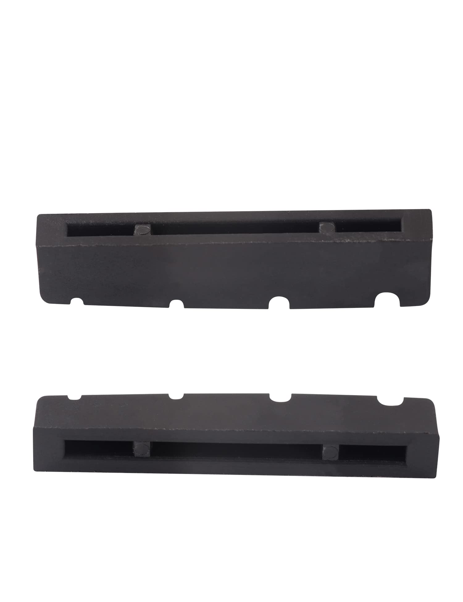 Metallor 4 String Graphite Bass Guitar Nut Pre-Slotted Top Nut Compatible with PB Bass Black 43 x 9 x 6mm Set of 2pcs.