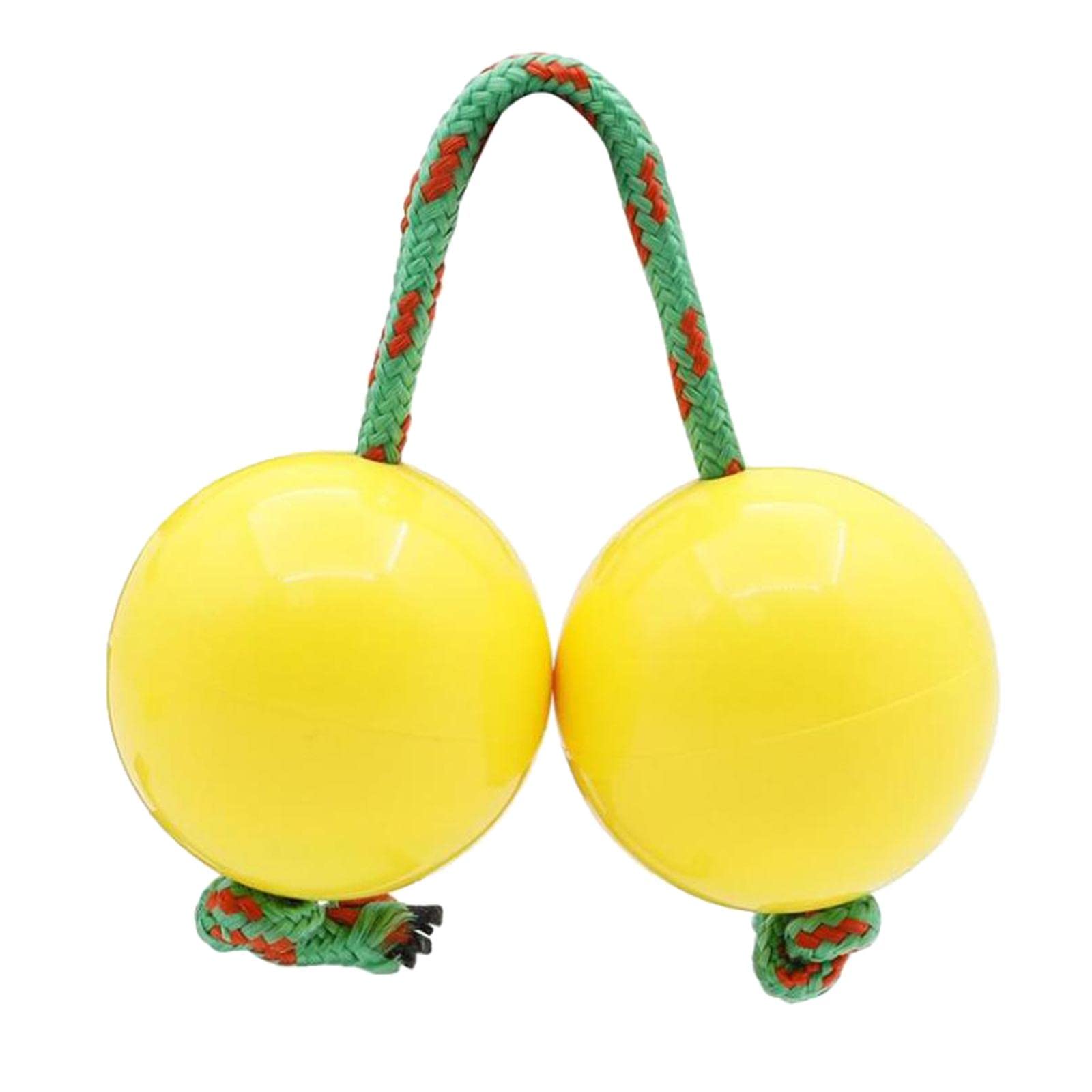 Generic 1 Pair Hand Shaker Balls Kashaka Instrument,Double Gourd Percussion,Music Egg Shaker,African Shaker Rattle, Yellow