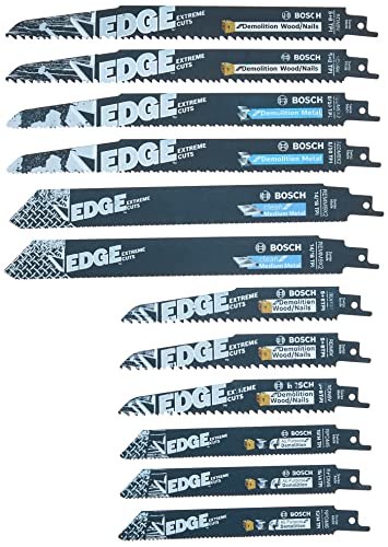 BOSCH RDM012 12 pc. Edge Pro-Demo Reciprocating Saw Blade Set