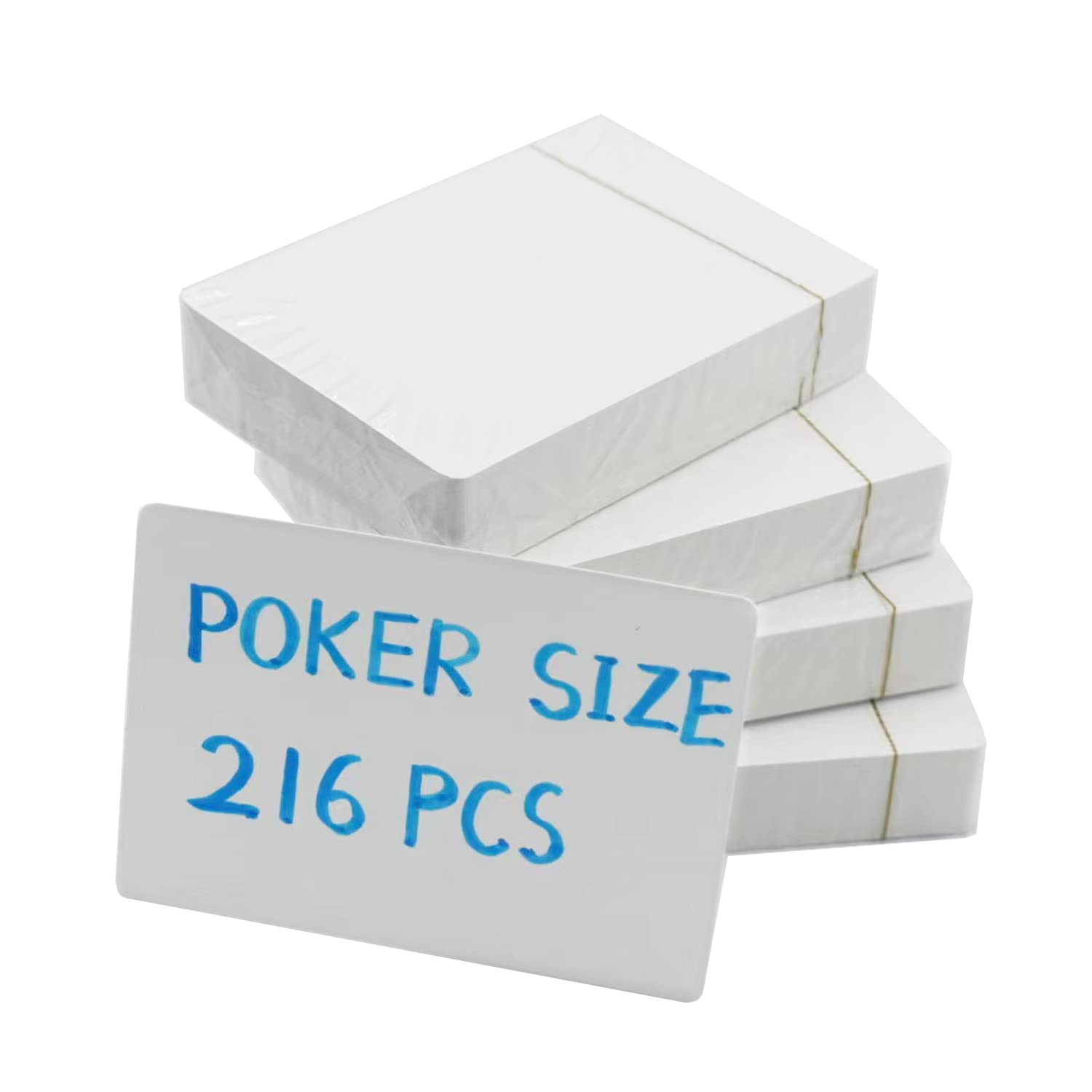 Yuanhe Blank Playing Cards to Write on Poker Size 216PCS Printable Flash Cards for DIY Games