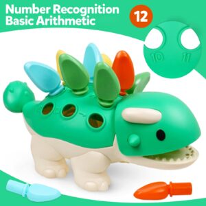 NAODONGLI One Year Old Boys Girls Toys,Montessori Baby Toys Ages12-18,12-24 Months Dinosaur Learning Fine Motor Skills Developmental Toys Prefect Easter Birthday Gift for Kids Toddlers