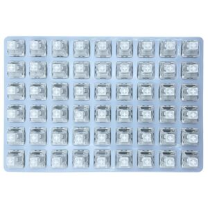 Kailh Box White Switch for Mechanical Gaming Keyboard 3-Pin Plate Mounted/RGB/SMD Waterproof MX Lever Switch (108pcs White Switch)