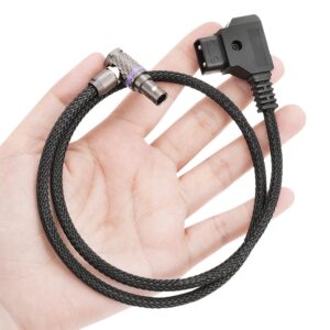 2-Pin Right-Angled to D-tap/P-tap Power Cable for Teradek/SMALLHD/ARRI/RED/TILTA/Paralinx/Preston/Hollywood/Switronix/Panasonic Cable Made with Super Soft wire17.3 inches