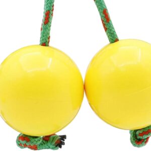 Generic 1 Pair Hand Shaker Balls Kashaka Instrument,Double Gourd Percussion,Music Egg Shaker,African Shaker Rattle, Yellow