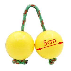 Generic 1 Pair Hand Shaker Balls Kashaka Instrument,Double Gourd Percussion,Music Egg Shaker,African Shaker Rattle, Yellow