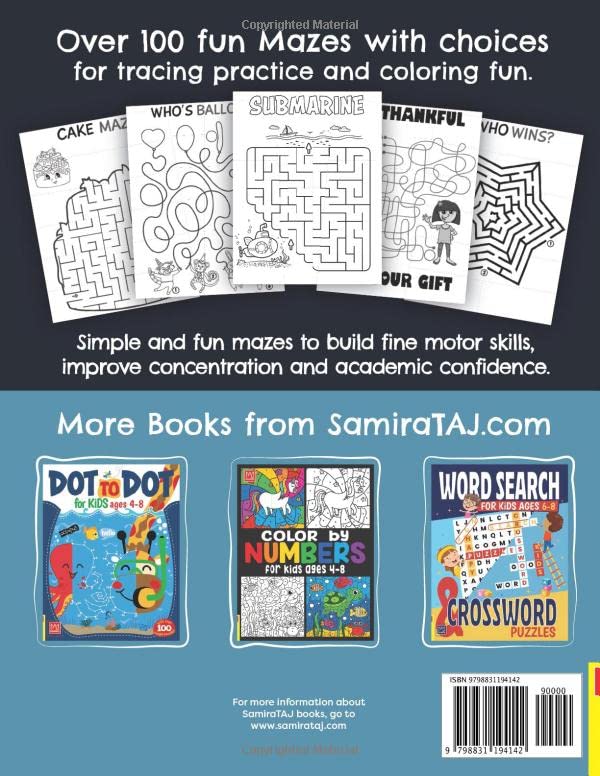 Mazes For Kids Ages 4-8: Maze Activity Book For Kids | More Than 101 Mazes