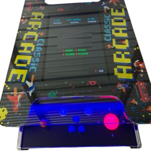 TOP US VIDEO ARCADES Full Size Commercial Grade Cocktail Arcade Machine 2 Player Upgraded Trackballs 412 Games 22" LCD Screen Tempered Glass 2 Stools Included 5 Year Warranty Black