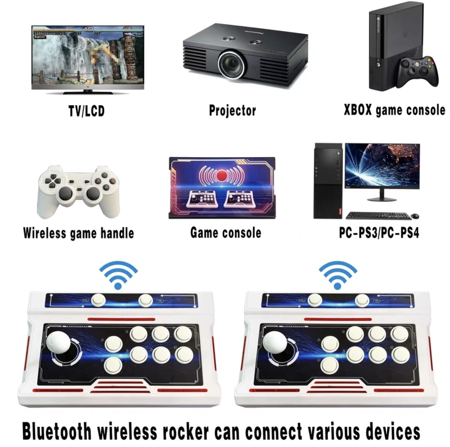 Wireless Pandora Box 50S 26800 in1 Bluetooth 3D Arcade Games Console 1-4 Player