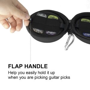 Mijibisu Guitar Pick Holder, Waterproof Guitar Pick Case with 32+ holders Compatible with Fender/ChromaCast/D'Addario/Jim Dunlop/Bolopick/UNLP MUSICAL INSTRUMENT and More.(CASE ONLY) (black)