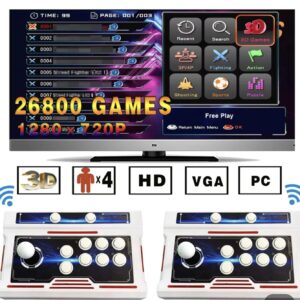 Wireless Pandora Box 50S 26800 in1 Bluetooth 3D Arcade Games Console 1-4 Player