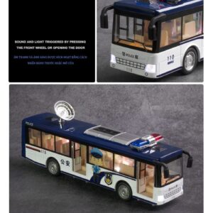 MING ZHEN Toy car Model for Sightseeing Tourist Double Decker Toy Bus City Bus Diecasts Alloy Toy Car Model Sound Light Kids Gift (Color : A1)