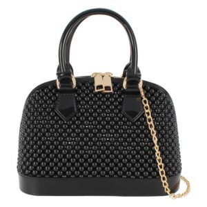 danse jupe women mini pvc jelly zip-around top handle bag dome satchel chain crossbody bag