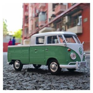 ming zhen toy car model 1/24 for volkswagens t1 alloy pickup bus car model diecast retro school bus car trailer kids toy gift (color : c3)