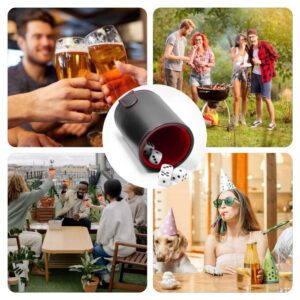 Dice Cup Pu Leather Dice Storage Tool Fashion Felt Lining Quiet Dice Shaker for Enjoy with Friend and Family in Party(5 dice Included)