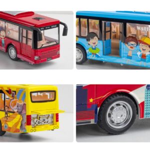 MING ZHEN Toy car Model for Sightseeing Tourist Double Decker Toy Bus City Bus Diecasts Alloy Toy Car Model Sound Light Kids Gift (Color : A1)