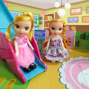 JING SHOW BUSSINESS 10 Sets Doll Clothes for 6 inch Doll ，Include 5 Pieces Girl Mini Dolls, 10 Sets Handmade Doll Clothes and 5 Pairs of Doll Shoes