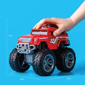 Madzee Monster Truck Toy for Kids - Toy Monster Truck for Boys and Girls - Flashing Light and Realistic Sounds for All Ages - Perfect Toddler Gift Birthday Party, Christmas