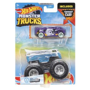 hot wheels monster truck dragbus includes car