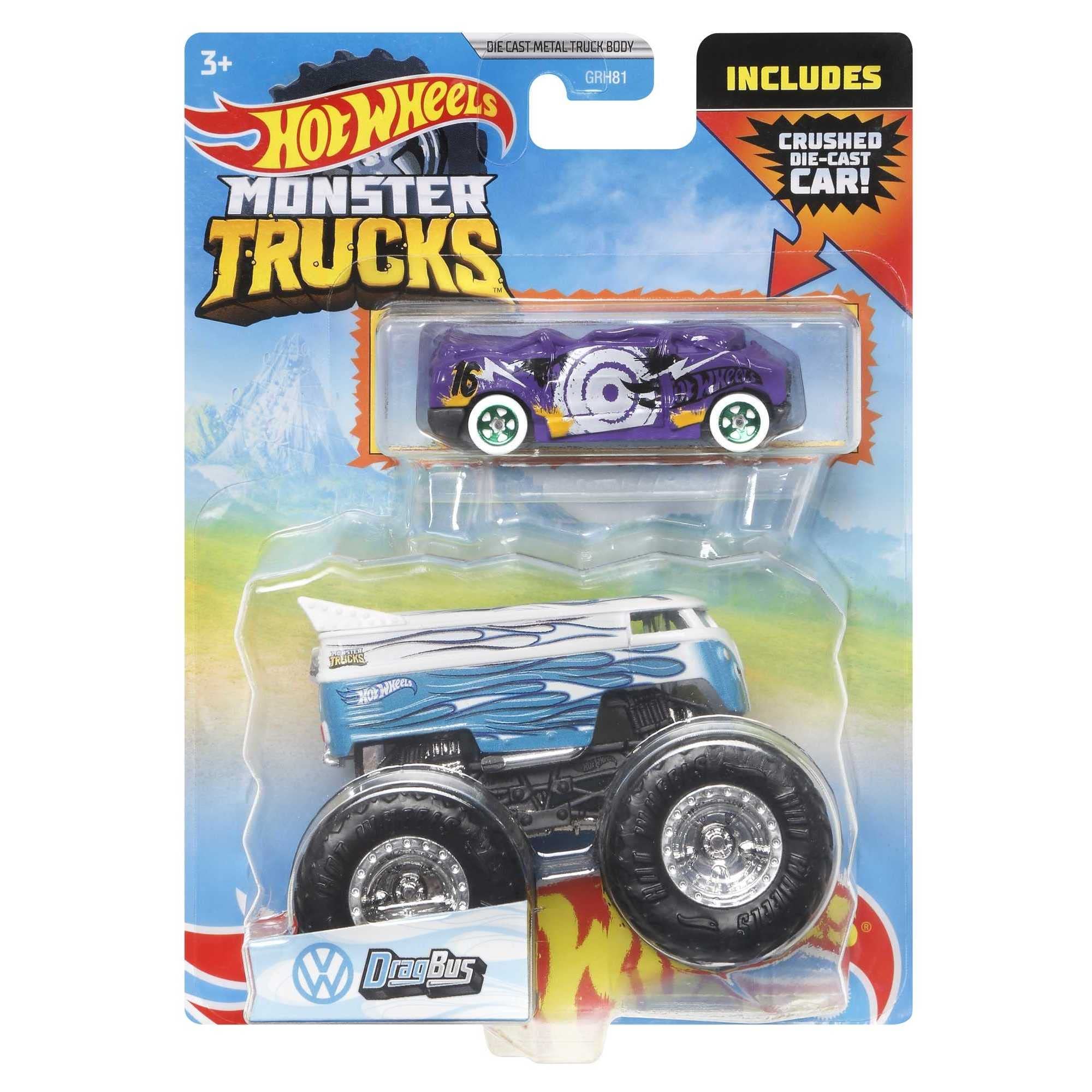 Hot Wheels Monster Truck Dragbus Includes car