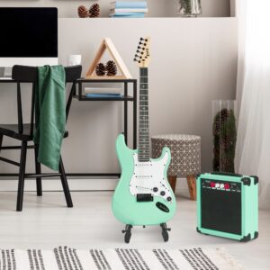 LyxPro 36 Inch Electric Guitar and Kit for Kids with 3/4 Size Beginner’s Guitar, Amp, Six Strings, Two Picks, Shoulder Strap, Digital Clip On Tuner, Guitar Cable and Soft Case Gig Bag -Green