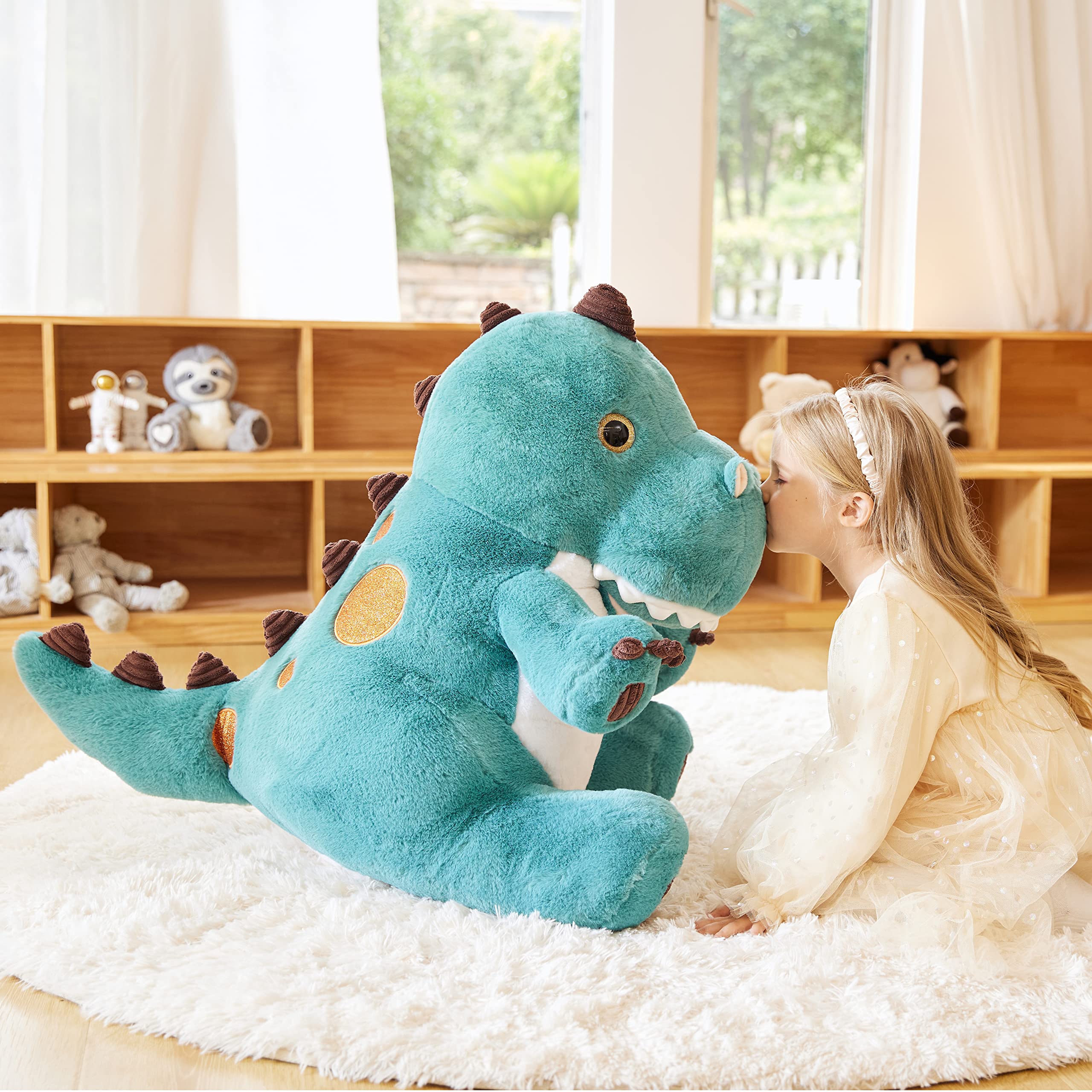 EARTHSOUND Giant Dinosaur Stuffed Animal Plush Toy,Large Jumbo 23" Cute Soft Toys,Big Size Huge Fluffy Plushy Oversized Fat Plushie,Gifts for Kid